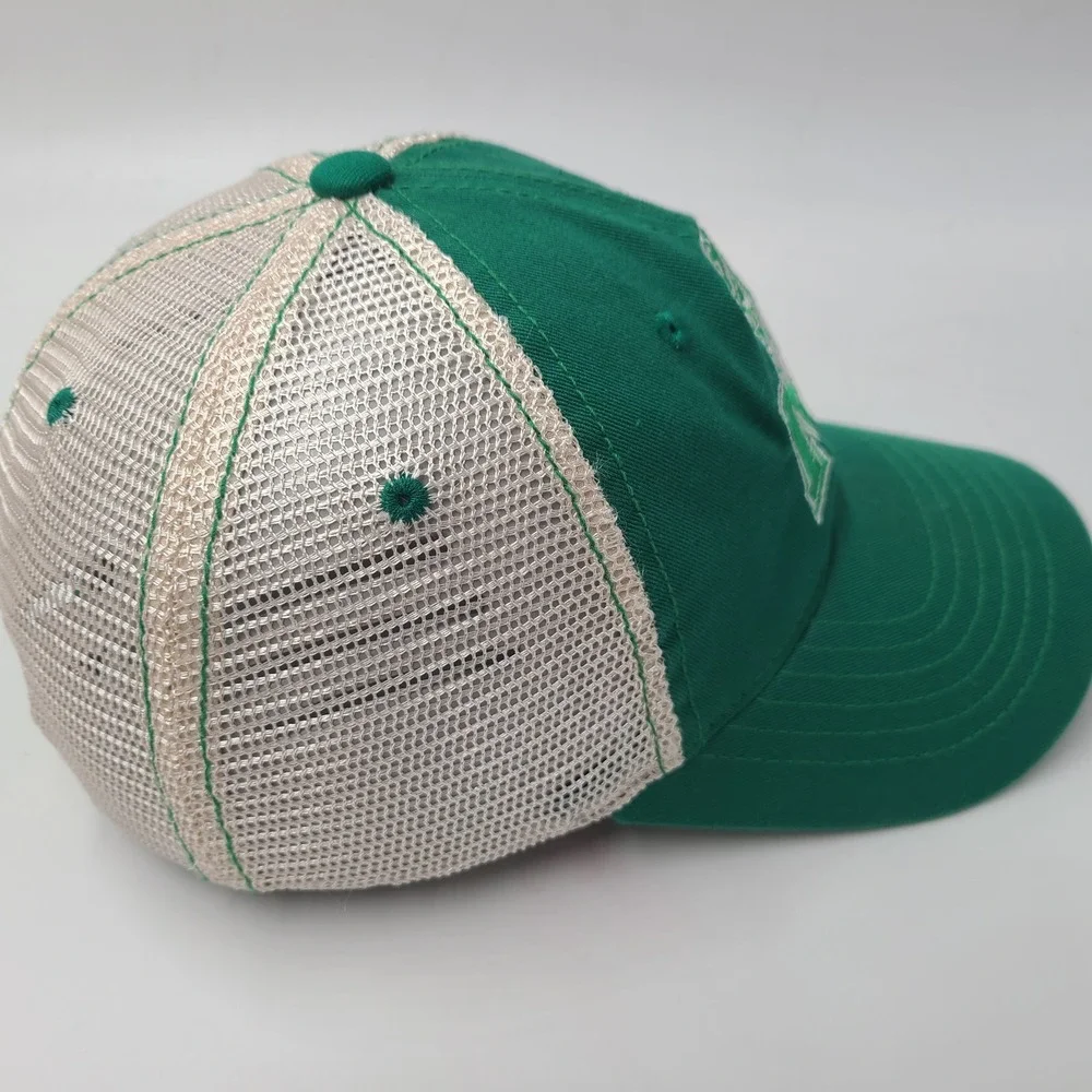Marshall Thundering Herd Hat Snapback Trucker‎ Mesh Zephyr Green Beige NCAA Men